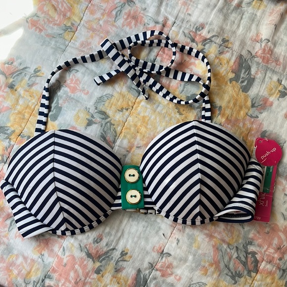 Target Xhilaration striped swimsuit top - Picture 2 of 3